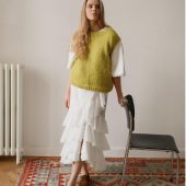 Hand-knitted Mohair Yellow Vest: Women's Cozy Knitwear