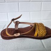 Handmade Moroccan Leather Sandals - Boho Summer Shoes - Ethnic Flat Shoes - Braided Leather Flip Flops - Artisan Beach Sandals -