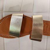 Handmade Moroccan Leather Sandals For Women – Gold Strappy Sandali Donna | Flat Leather Womens Sandals | Ledersandalen Damen |