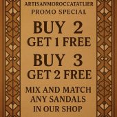 Blond Moroccan Leather Sandals – Handmade Women Flats – Custom Fit Design