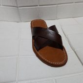 Criss Cross Moroccan Sandals For Women – Handmade Leather Flats, Minimalist Summer Shoes, Open Toe Artisanal Footwear, Boho Moroccan Flats