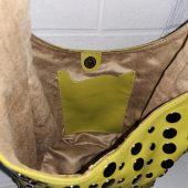 Moroccan Leather Tote – Pistachio Green Studded Shoulder Bag | Handmade Boho Purse | Artisan Shopper | Large & Small Sizes Available